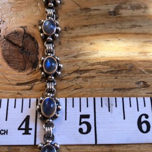 Sterling Silver Labradorite Line Bracelet - Picture 8 of 10